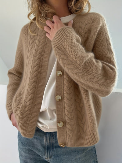 Elena™ | Cardigan Lavorato a Maglia Con Bottoni