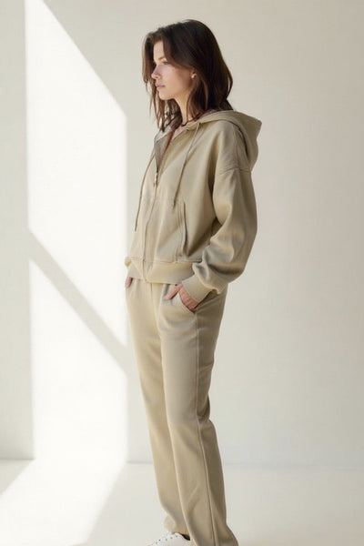 Ensemble de sport avec sweat à capuche et pantalons larges | Confort décontracté pour tous les jours