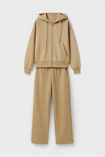 Ensemble de sport avec sweat à capuche et pantalons larges | Confort décontracté pour tous les jours