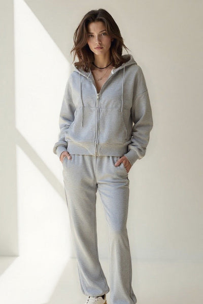 Ensemble de sport avec sweat à capuche et pantalons larges | Confort décontracté pour tous les jours