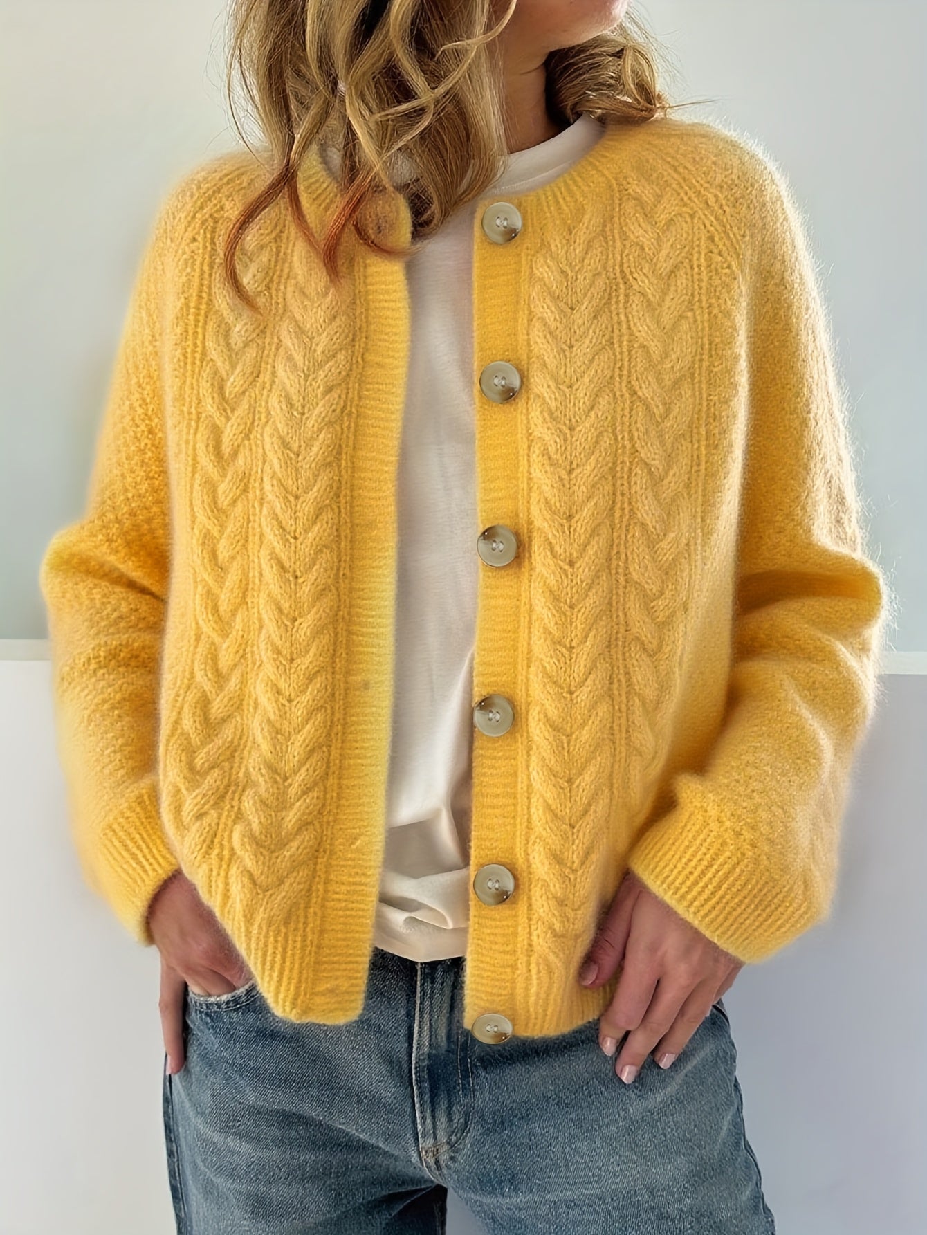 Elena™ | Cardigan Lavorato a Maglia Con Bottoni